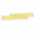 Wandregal mit LED-Beleuchtung MDF Weiß 172x30x25 cm