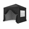 Pavillon Zelt 3x3m Polyester Stahl Schwarz