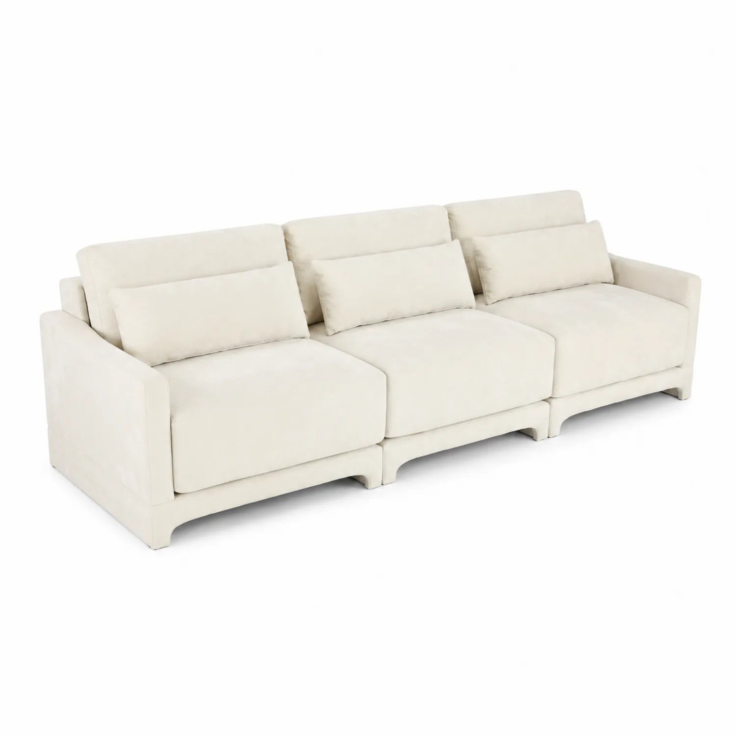 3-Sitzer Sofa Stoff Beige