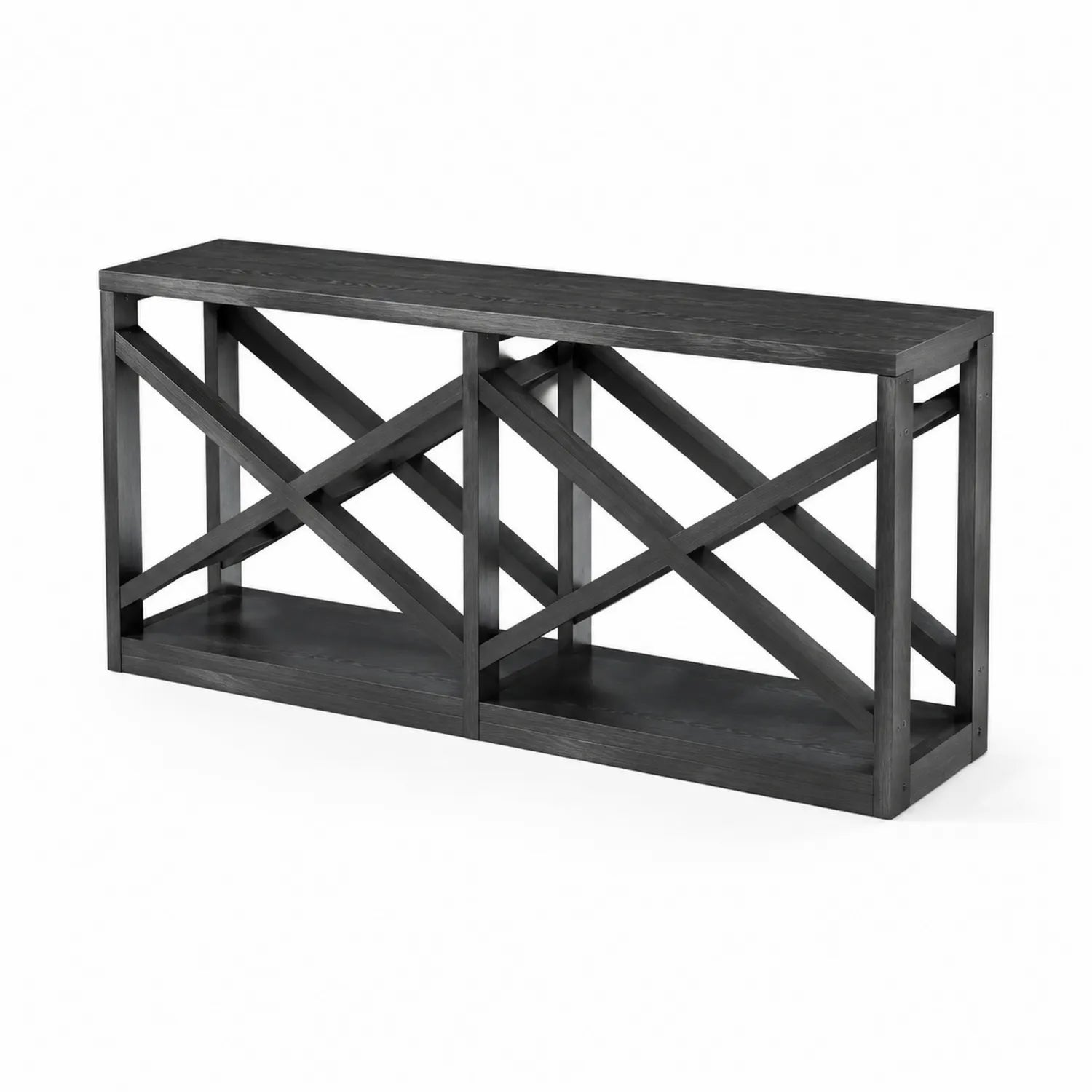 Konsolentisch aus Holz Schwarz 120x30x75cm