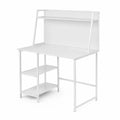 Schreibtisch mit Regal Weiß Metall 120x60x140 cm