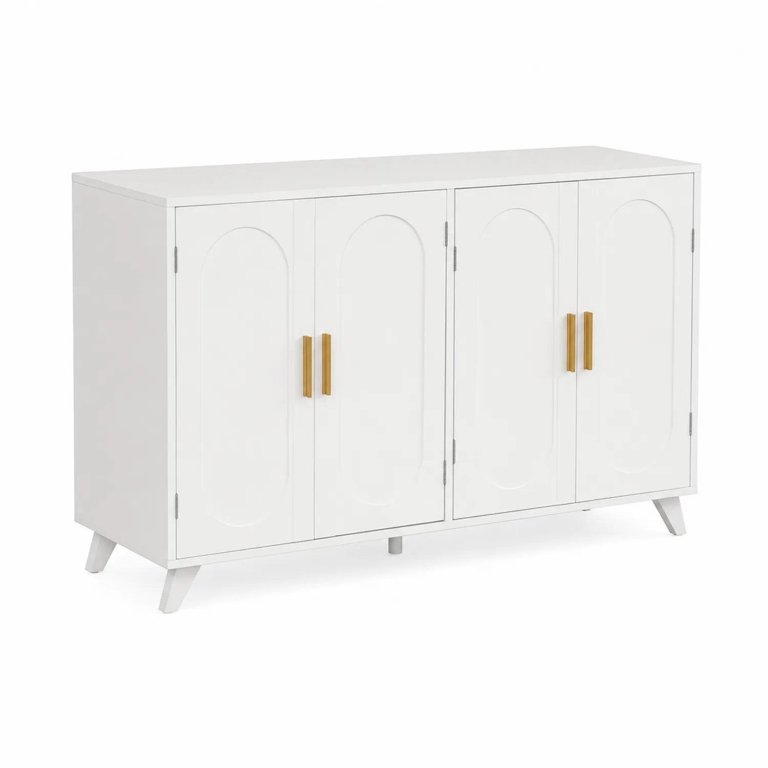 Sideboard mit 4 Türen aus MDF Weiß