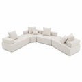 Modulares Ecksofa Set Stoff Beige 300x300 cm