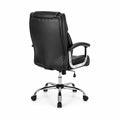 Bürostuhl Kunstleder Schwarz mit Chromstahlrahmen