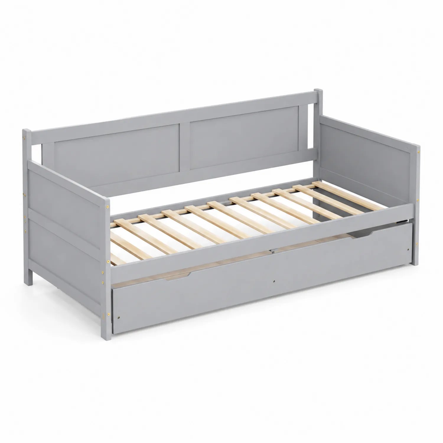 Holzbett mit Schublade 90x200 cm Grau