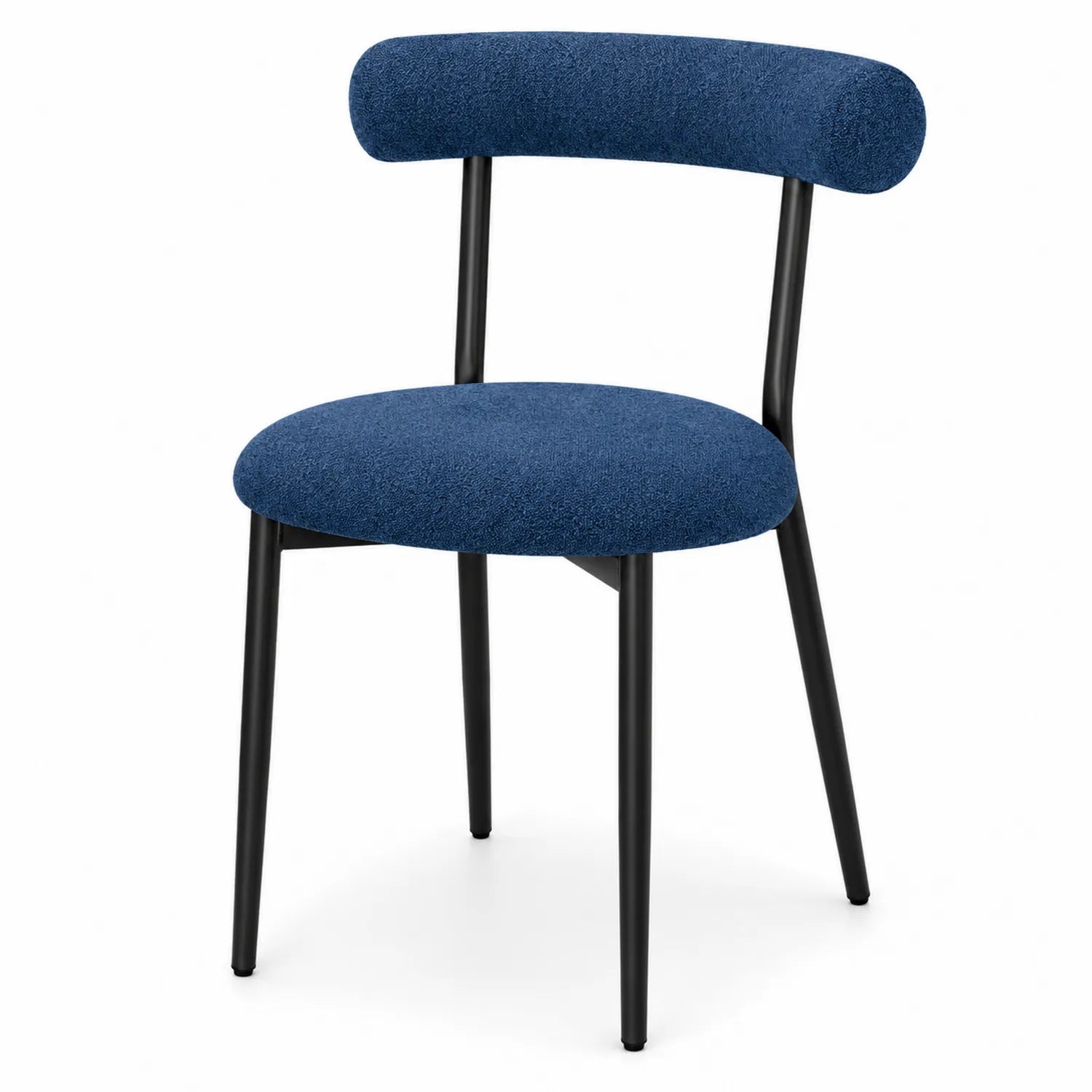 Esszimmerstuhl Blau Metallbeine