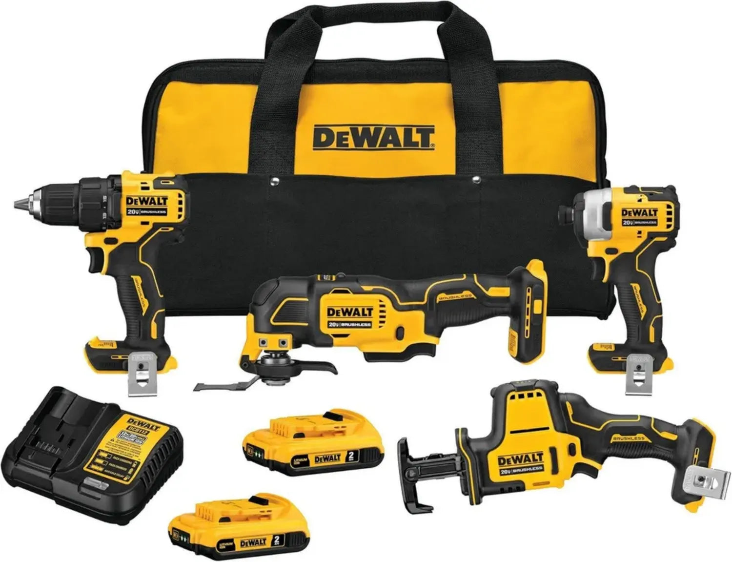 DEWALT ATOMIC 20V MAX* Akku-Werkzeugset, 4-teilig, Bürstenlos