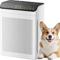 Hocheffizienter Luftreiniger für Allergiker, 420m³/h CADR, geeignet für 200㎡ Räume, ideal gegen Rauch, Staub und Pollen, mit PM2.5 Anzeige und Aromatherapie, für Raucherzimmer und Haustiere, Weiß, 1 Packung, 3 Betriebsmodi
