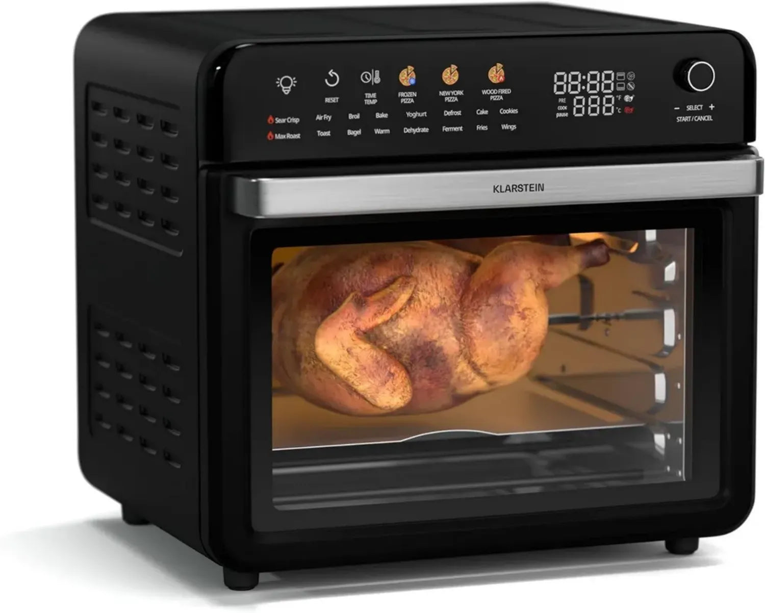 Klarstein Multi-Backofen mit Rotisserie und Touchscreen, 34 L, 2200 W, 19 Programme, schwarz