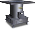 Gusseiserner Outdoor-Holzofen mit Universalrad, Ideal für Camping und Terrassen