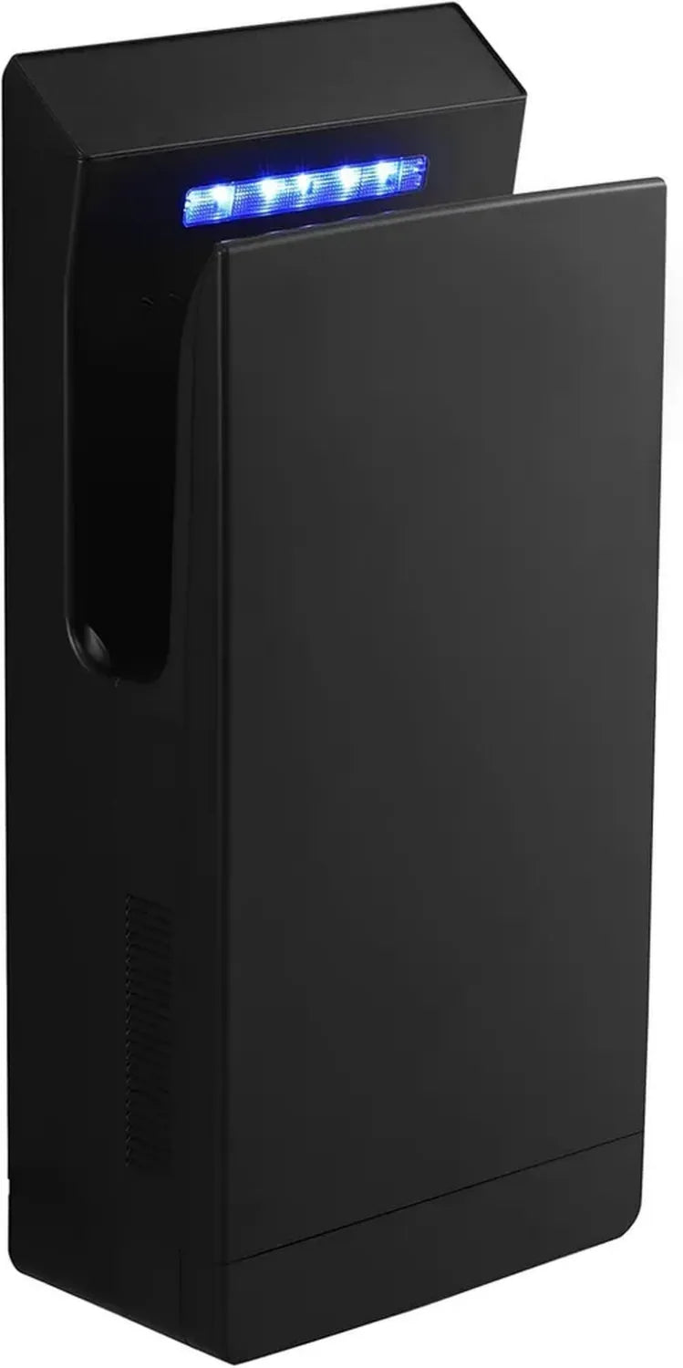Elektrischer Händetrockner mit UVC-Desinfektion und HEPA-Filter, 1350W, Anionenfunktion, für gewerbliche Nutzung, Mattschwarz
