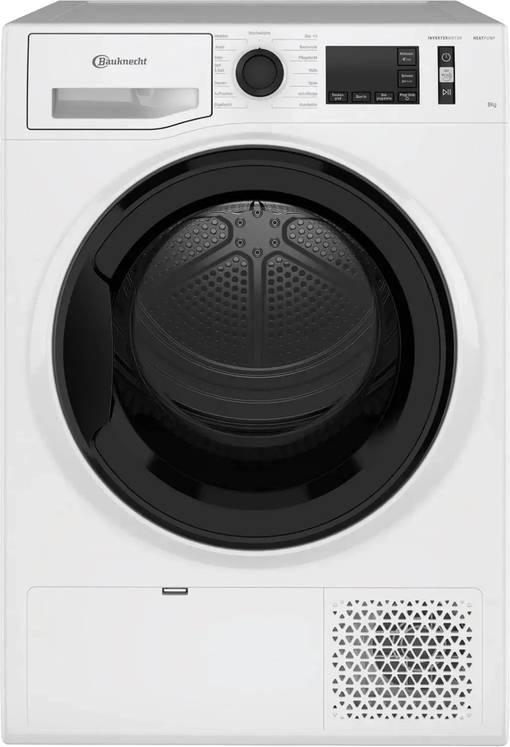 Bauknecht Wärmepumpentrockner 8kg A+++ mit ActiveCare, EasyCleaning, Auffrischen, Baby- und Anti-Allergie-Programme