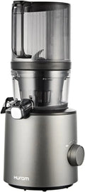 HUROM H201 Slow Juicer | Effiziente Kaltpressung für Obst und Gemüse | Leiser Betrieb | Einfach zu Reinigen | Großes 2L Trichterdesign | BPA-frei (Titan)