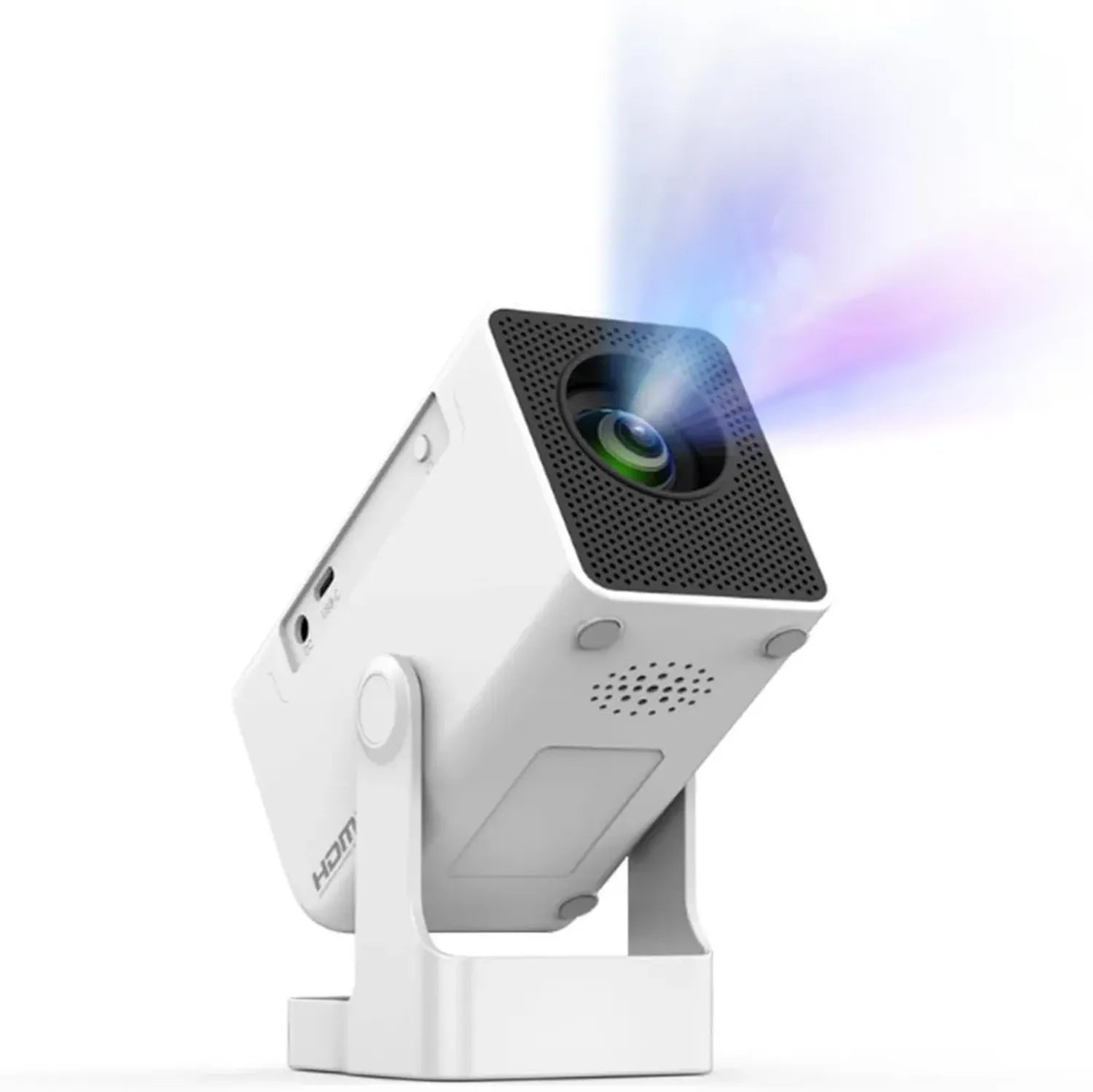 Philips NeoPix 140 HD Heimkino-Projektor, 360°-Drehung, Wireless Screen Mirroring, WLAN 6, 6W Stereo-Lautsprecher, Weiß