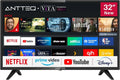 Antteq 32 Zoll Smart TV mit Streaming-Apps und Triple-Tuner