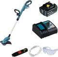 Makita 18V Akku-Rasentrimmer Set: DUR181Z, 5,0Ah Akku, Schnellladegerät