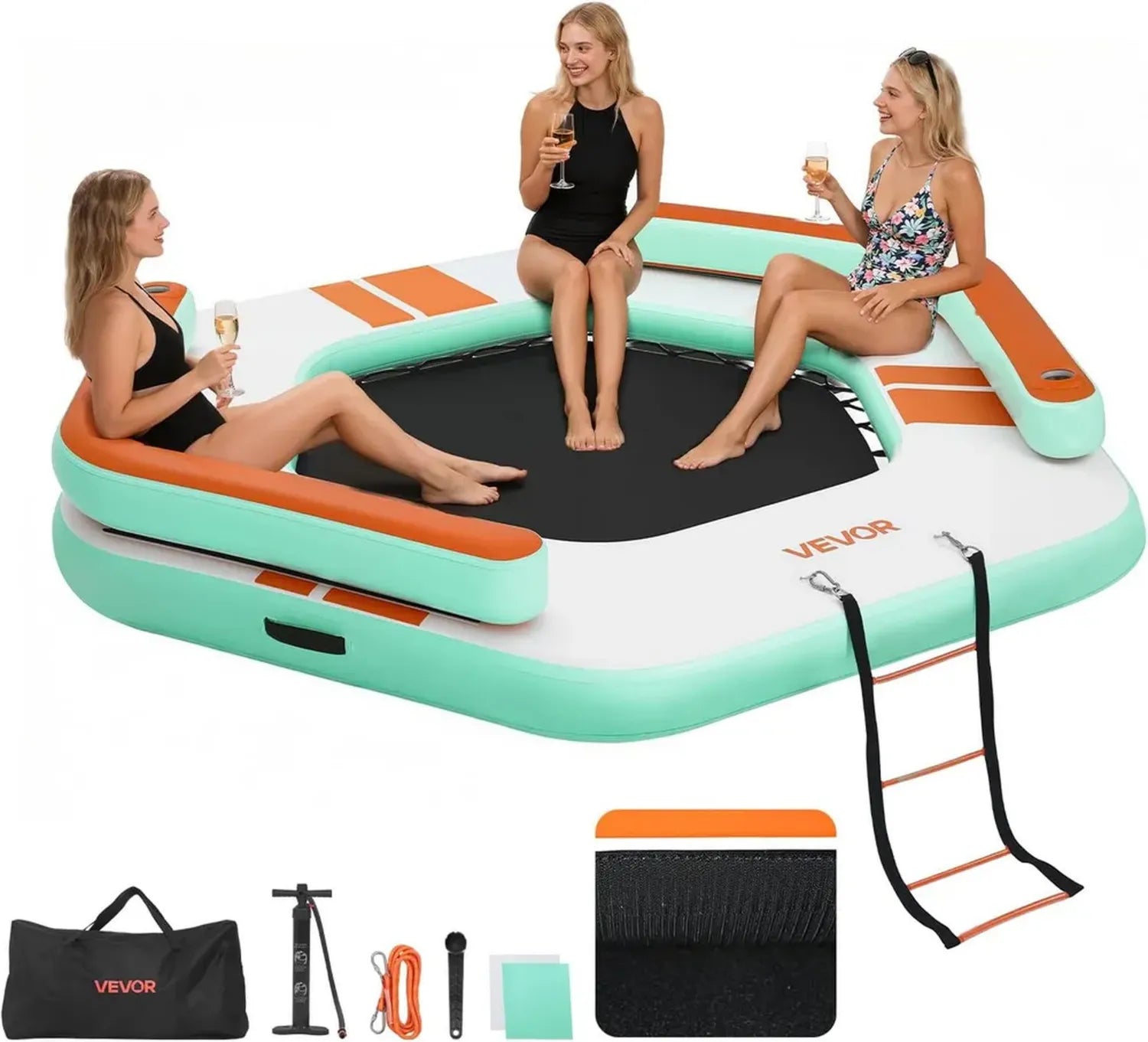 VEVOR Aufblasbare Schwimmplattform für Wassersport