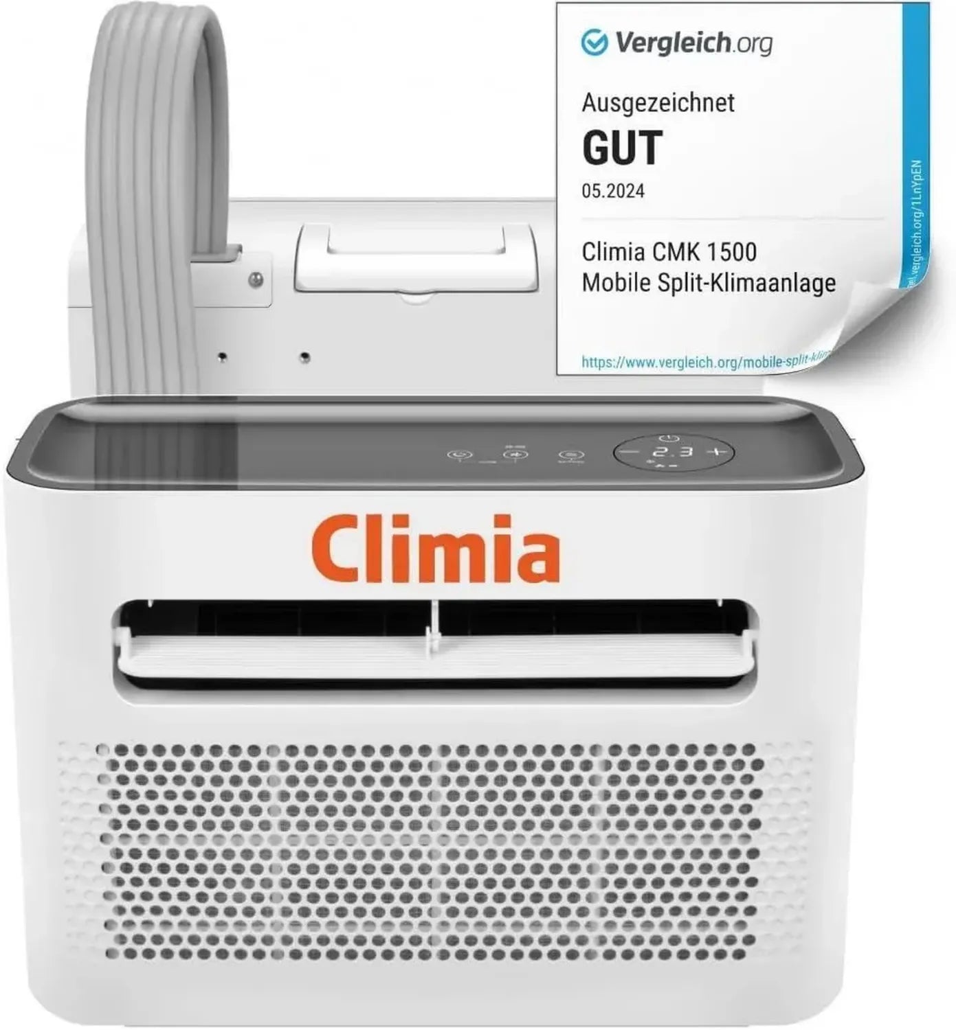 Climia CMK 1500 Split-Klimaanlage für Wohnwagen bis 15 qm, 5000 BTU/h, Energieeffizienzklasse A