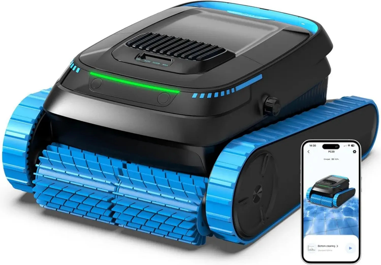 Hocheffizienter Poolroboter PC20 mit App-Steuerung, für Boden- und Wandreinigung, 18.927 LPH Saugleistung