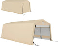 Outsunny Autozelt 6,2 x 3,3 x 2,4 m, Wasserdicht & UV-beständig, Verstärkter Stahlrahmen, Khaki-Tür & Lüftungsöffnungen