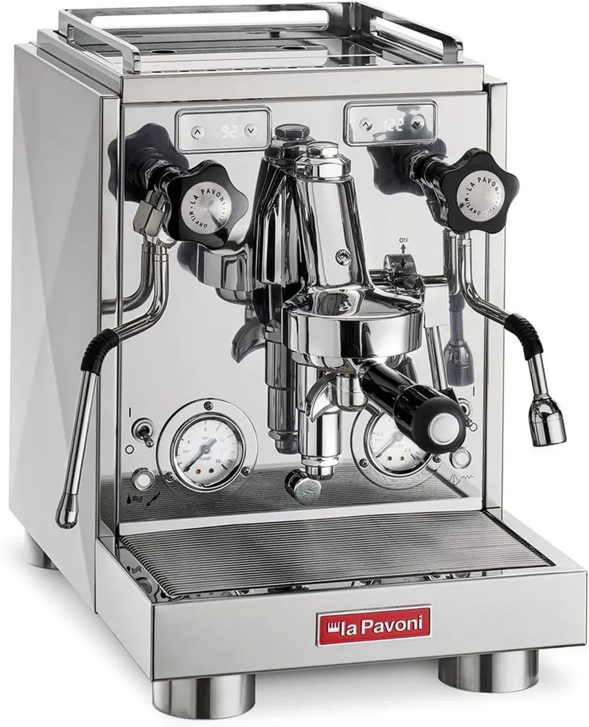 La Pavoni Siebträgermaschine New Botticelli Evolution Hochglanz-Edelstahl