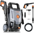 VonHaus 1600W Hochdruckreiniger mit 130 Bar, 7-teiliges Zubehörset, 390 l/h Durchfluss, 5m Schlauch, Ideal für Terrasse, Auto und Zäune