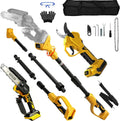 Multifunktionale 4-in-1 Mini Kettensäge 6 Zoll, kompatibel mit Dewalt 20V/18V, Teleskop-Astsäge ohne Akku