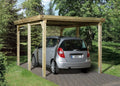 Weka Holzcarport für Flachdach, Modell 617, Größe 1, ohne Dacheindeckung