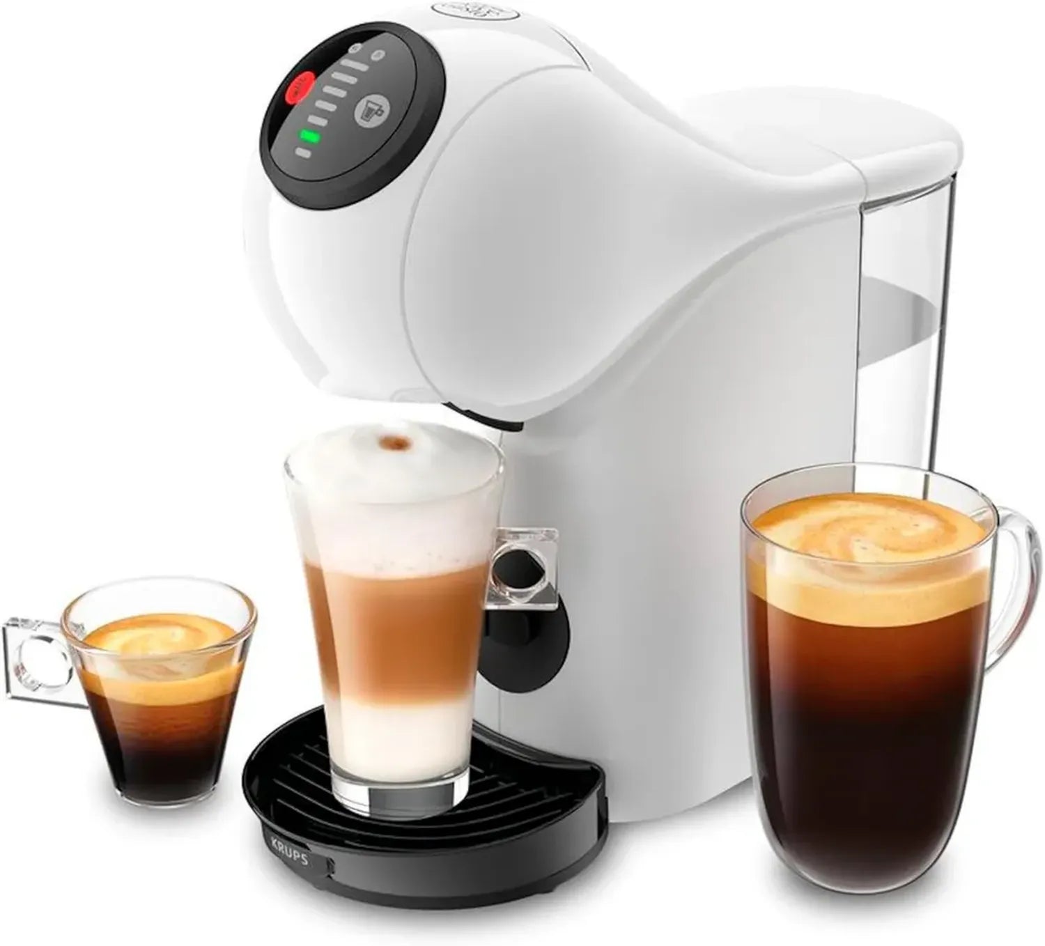 Krups Dolce Gusto Genio S Kapselmaschine, kompakt, 30 Sekunden, automatische Abschaltung, weiß, inkl. 3 Kaffeesorten