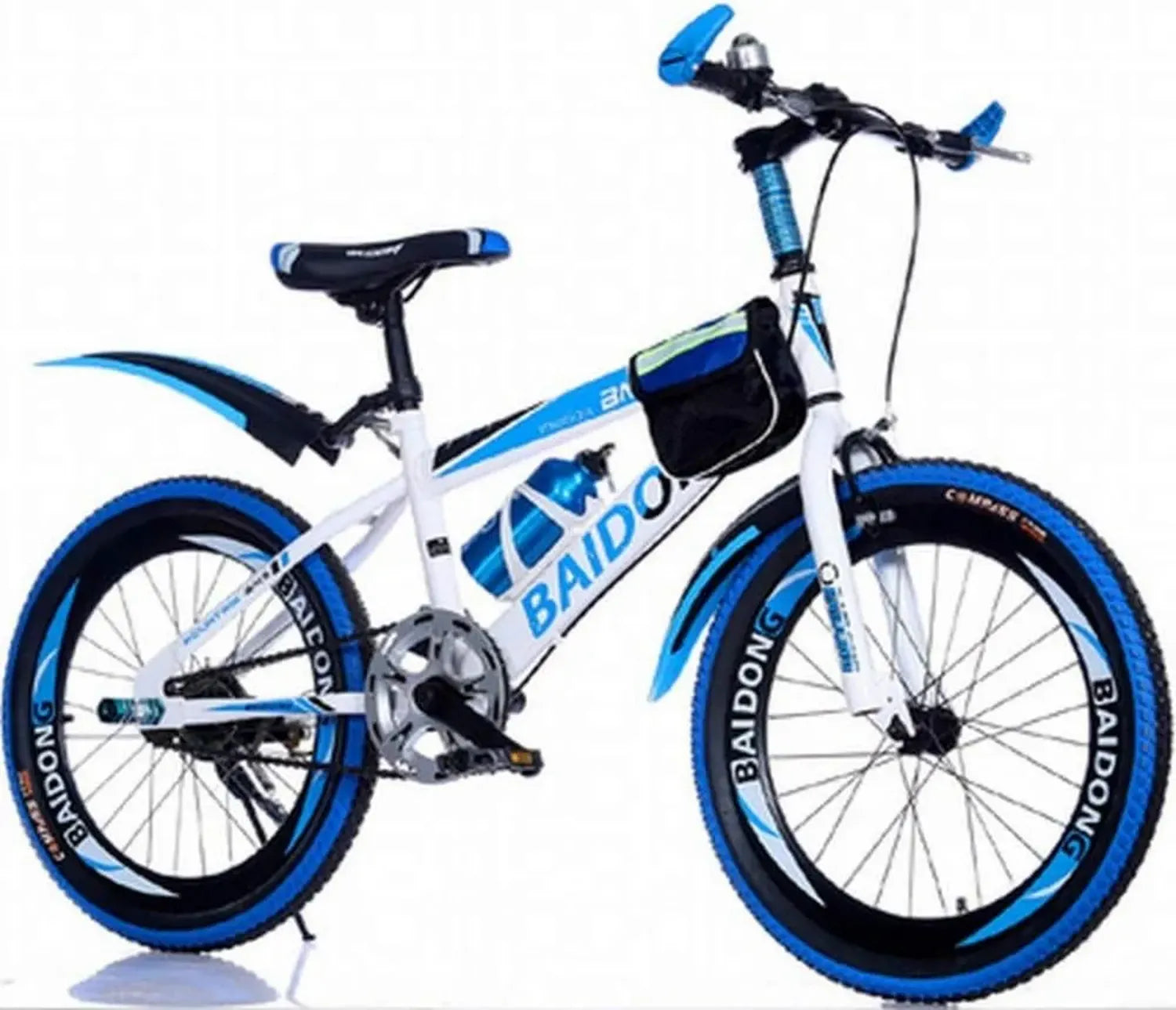 MU Berg Offroad Fahrrad für Erwachsene, 24 Zoll, Blau, Scheibenbremse, variable Geschwindigkeit