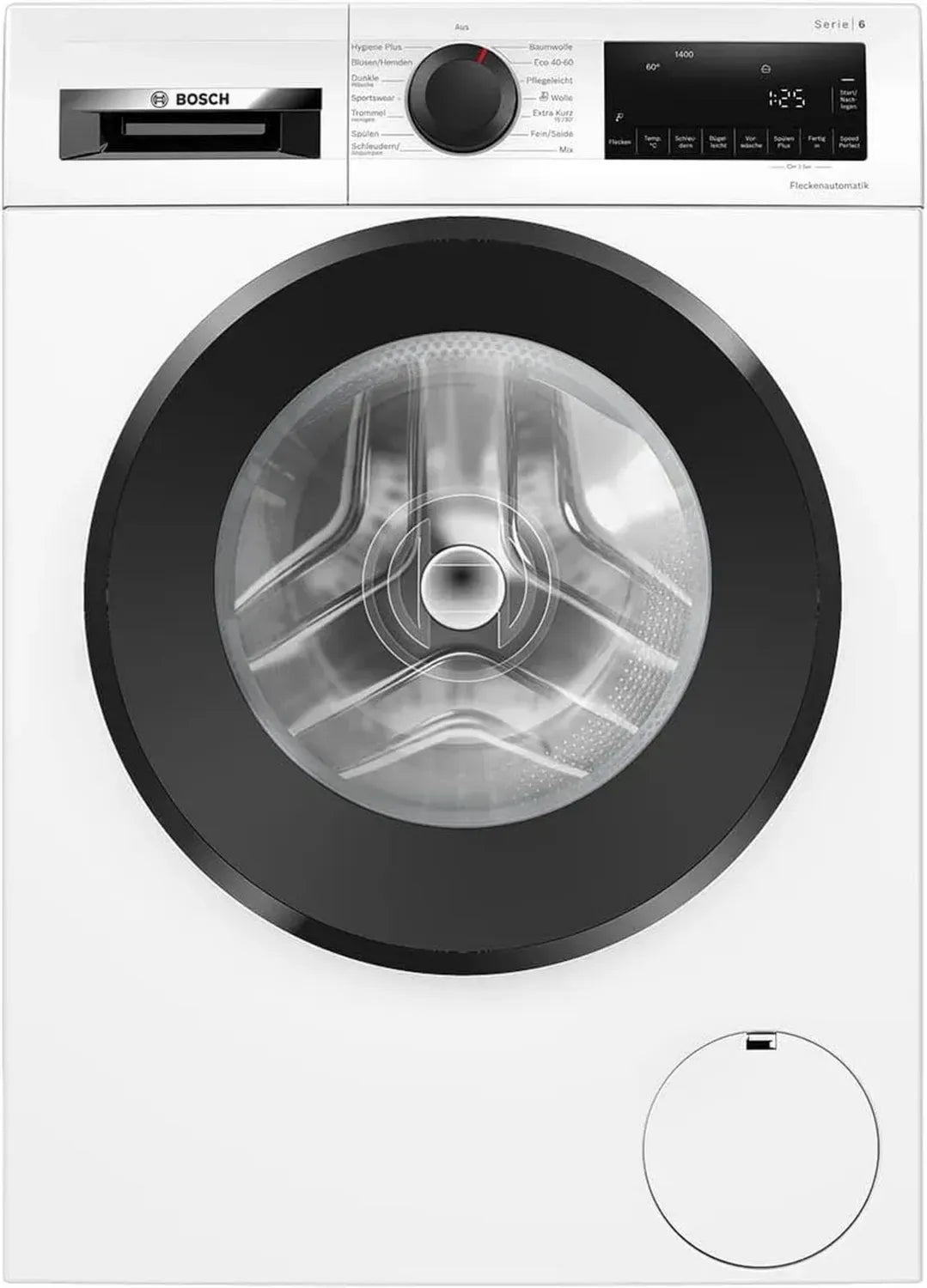Bosch Serie 6 Waschmaschine 8 kg, 1400 U/min, ActiveWater Plus, SpeedPerfect, Fleckenautomatik, Nachlegefunktion, Energie- und Wassereffizienz