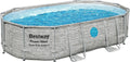 Bestway Power Steel Pool, oval, 488 x 305 x 107 cm, Steinwanddesign, ohne Zubehör