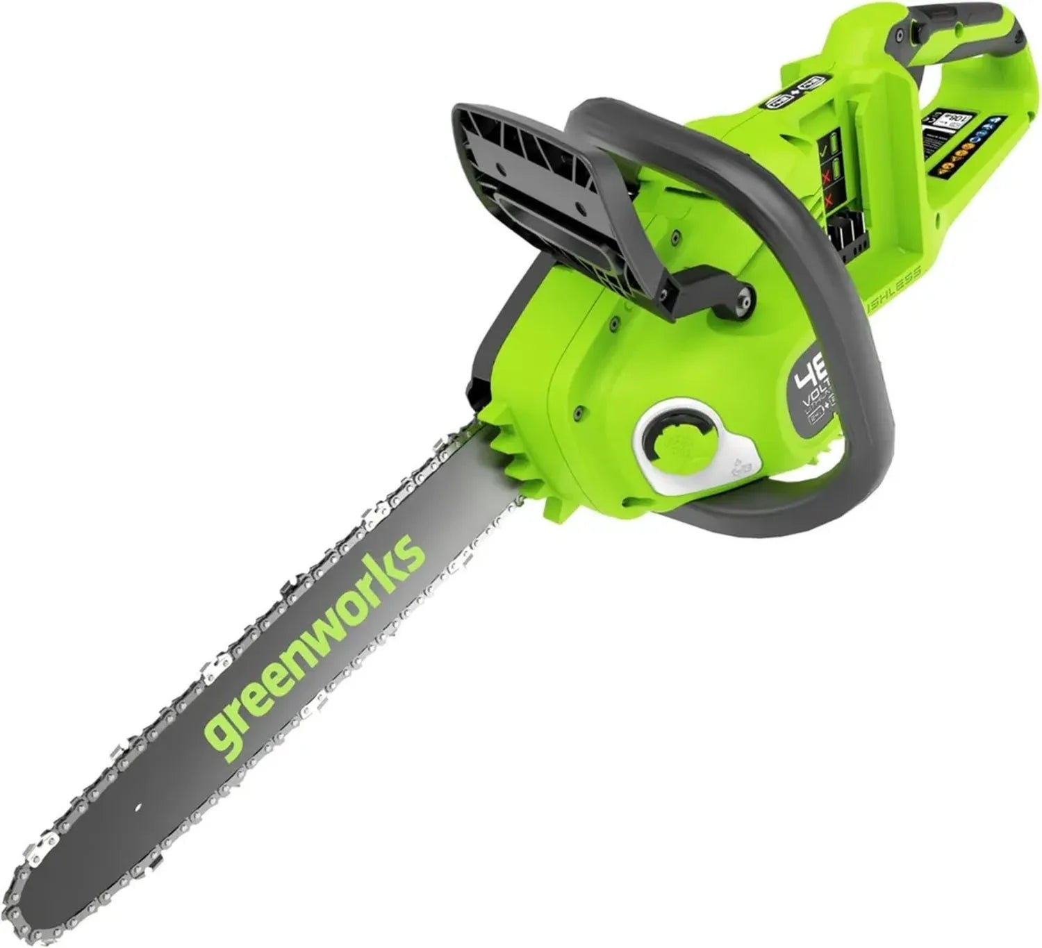 Greenworks 48V Akku Kettensäge, 35 cm bürstenlos, 20 m/s Geschwindigkeit, ohne Akku & Ladegerät, 3 Jahre Garantie