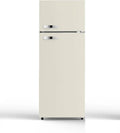 PKM Retro Kühl-Gefrierkombination Creme 208L, 4-Sterne Gefrierfach, 41 dB
