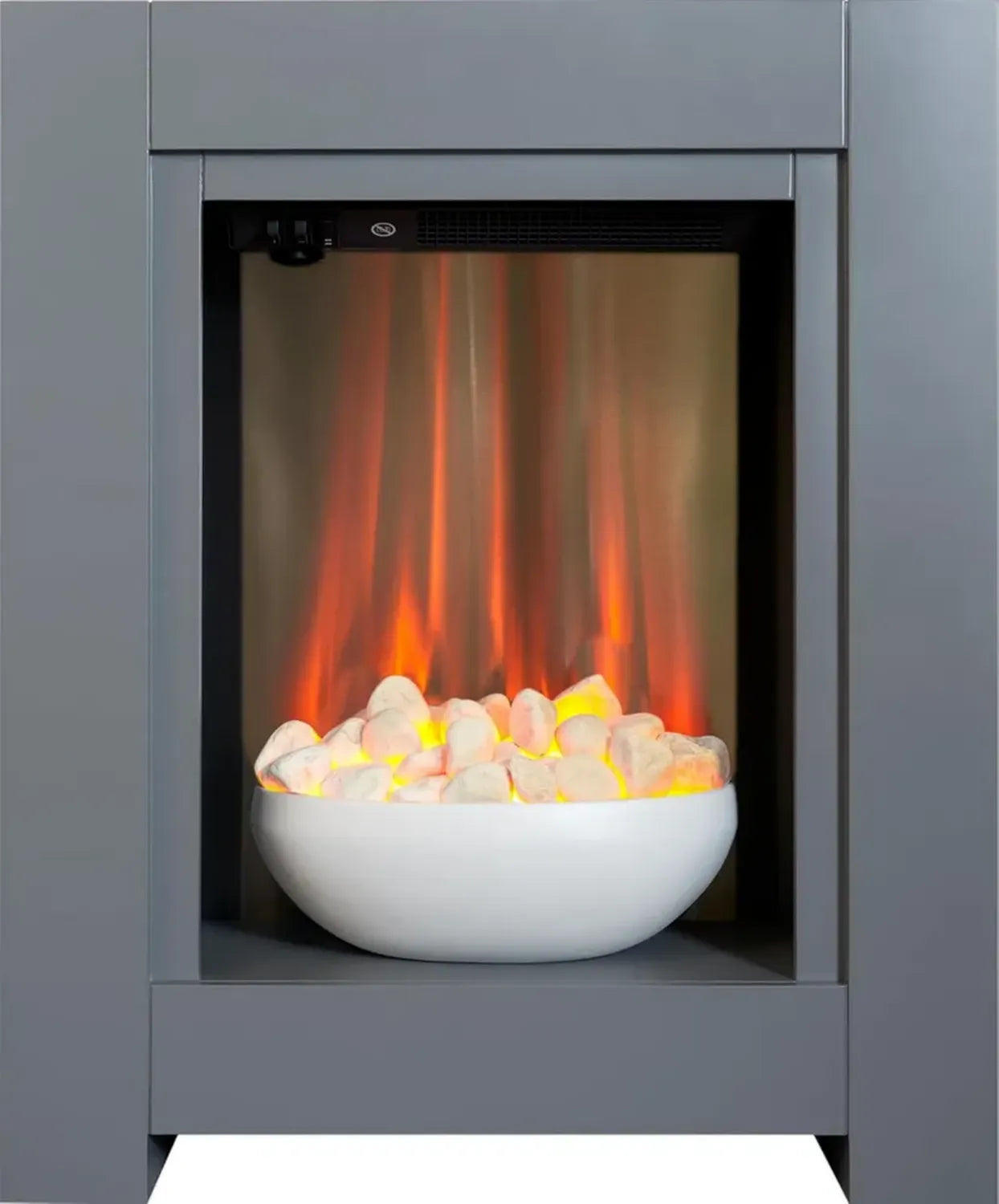 Moderner Adam Monet Elektrischer Kamin, Grau