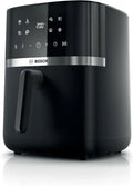 Bosch Heiße Luftfritteuse Serie 4 XL, 6,1L, 7 Programme, Schwarz, Auftauen & Warmhalten, Touchscreen
