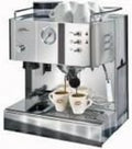 QuickMill Espressomaschine 03035 S aus Edelstahl mit Messingakzenten