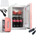 NORTHCLAN Tragbarer 15L Mini-Kühlschrank mit 220V/12V, Kühl- und Heizfunktion, Ideal für Auto und Zuhause, Rosa