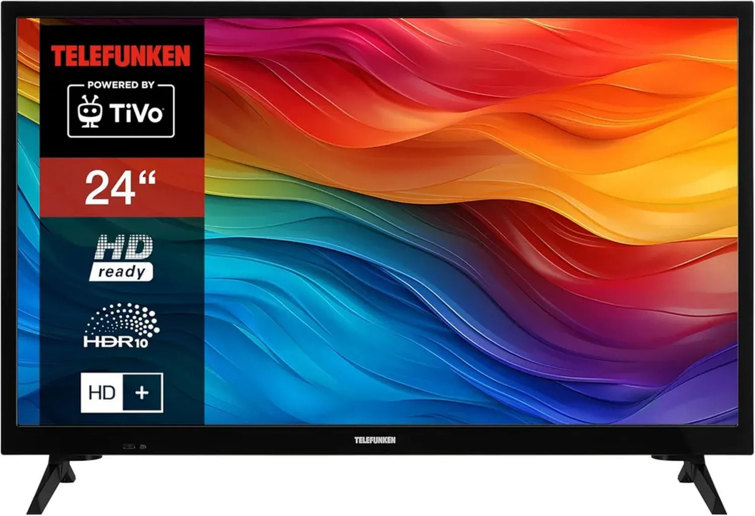 TELEFUNKEN 24-Zoll Smart TV mit HD-Ready, HDR und Triple-Tuner, inkl. 6 Monate HD+