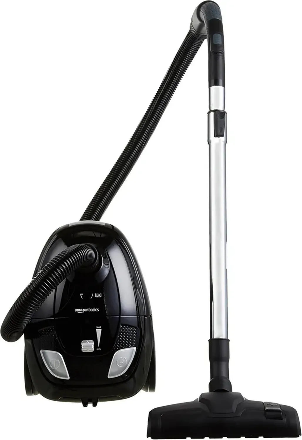 Leistungsstarker Amazon Basics Staubsauger mit Beutel und HEPA-Filter für alle Bodenarten, 700 W, Kompakt, Schwarz