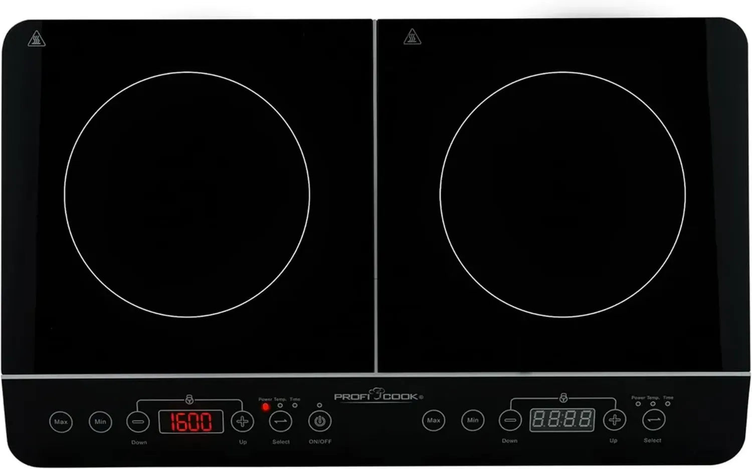 ProfiCook® Doppel-Induktionskochplatte mit Timer, 10 Heizstufen, bis 240°C
