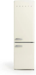 Retro Kühlschrank im Vintage-Stil, 244L, Cremefarben