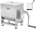 VEVOR 30L Edelstahl Fleischmixer, Manueller Wurst- und Fleischverarbeitungsgerät, Küchenmischer mit Deckel und Griff, Silber