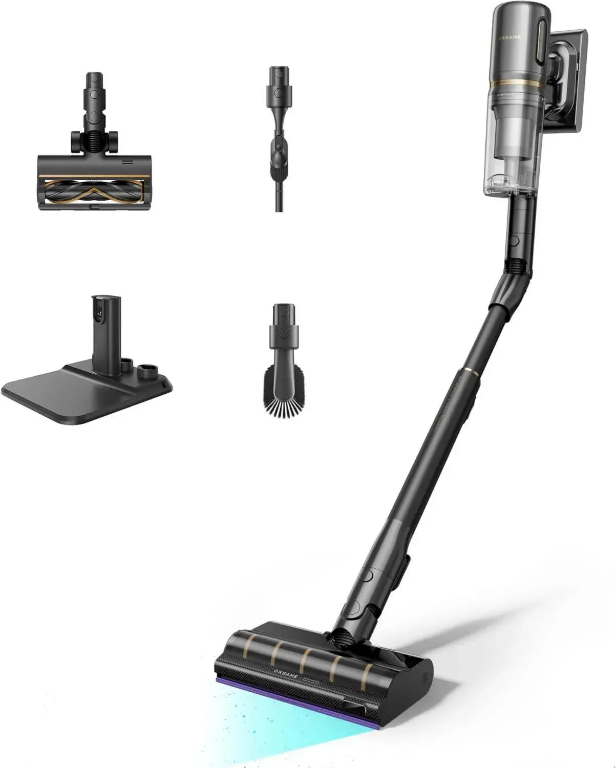 Dreame V20 Pro Akkusauger - Kantenfreiheit, Anti-Verheddern, für Hartböden und Teppiche, 24000 PA Saugkraft, 90 Min. Laufzeit, 99,99% Filtration, ideal gegen Tierhaare