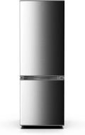 PKM Kühlschrank-Gefrierkombination, Inox, 161L, Energieklasse C, LED-Licht, Freistehend
