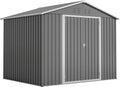 Hochwertiges Metallgerätehaus 229x180x191 cm - Wetterfestes Stahl-Gartenhaus mit Doppeltür und Belüftung