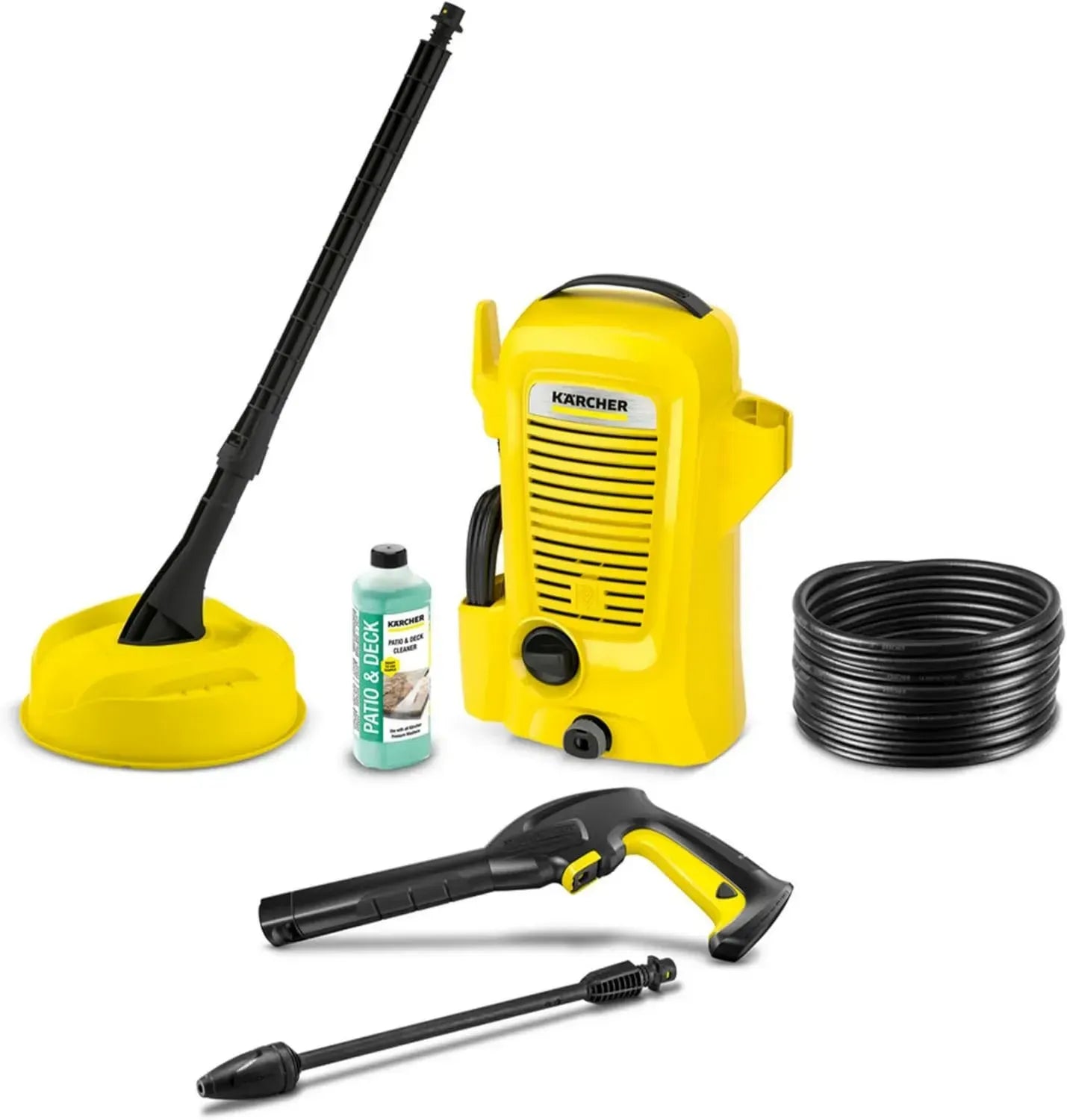 Kärcher K 2 Universal Hochdruckreiniger Home Kit mit 110 Bar Druck, 360 l/h, 3,8 kg, Wasserfilter, Dreckfräser