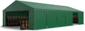 Industrie-Zelt 6x12m, PVC-Plane 750 N, Dunkelgrün, Mit Bodenrahmen und Dachverstärkung