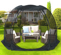 Alvantor Pop-Up Pavillon für 6–15 Personen, UV-Schutz mit Netzseiten, ideal für Garten und Terrasse