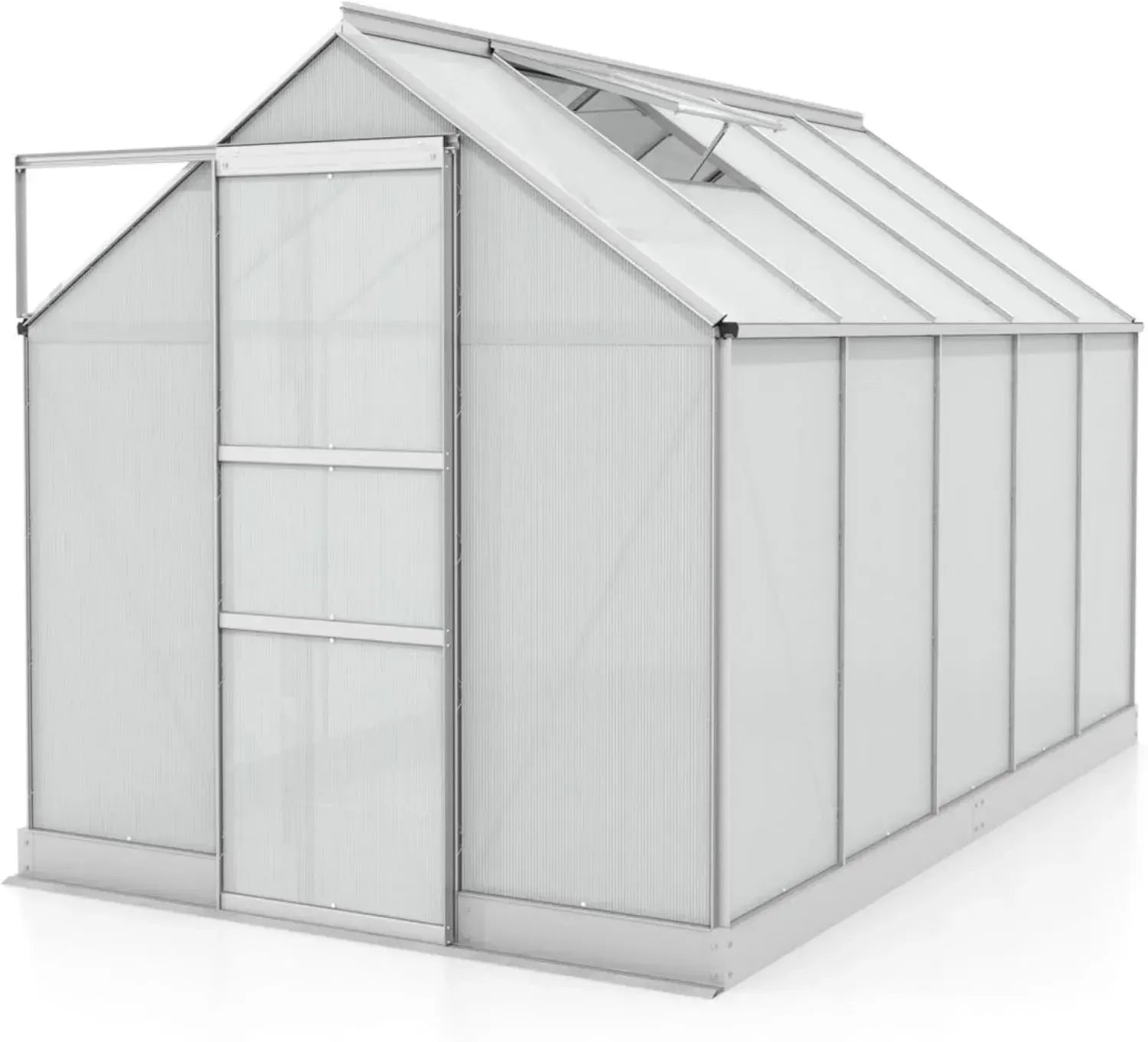 Vitavia Gewächshaus Apollo 6200, langlebiges Aluminium, 6,2 m², 4 mm Hohlkammerplatten, wetterfest und stabil, ideal für Gemüseanbau